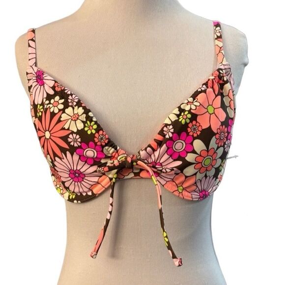 NWT Salt & Cove Multi Color Floral Swim Bra - Picture 1 of 6